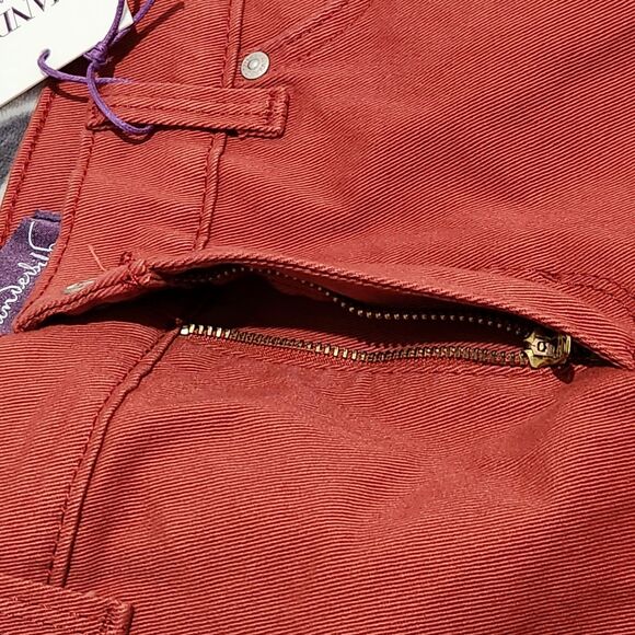 Gloria Vanderbilt Jeans Size 8 Petite Autumn Blaze Color Tapered Leg. - Picture 9 of 15